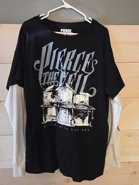Pierce The Veil Black Graphic Long-Sleeve Layered Tee